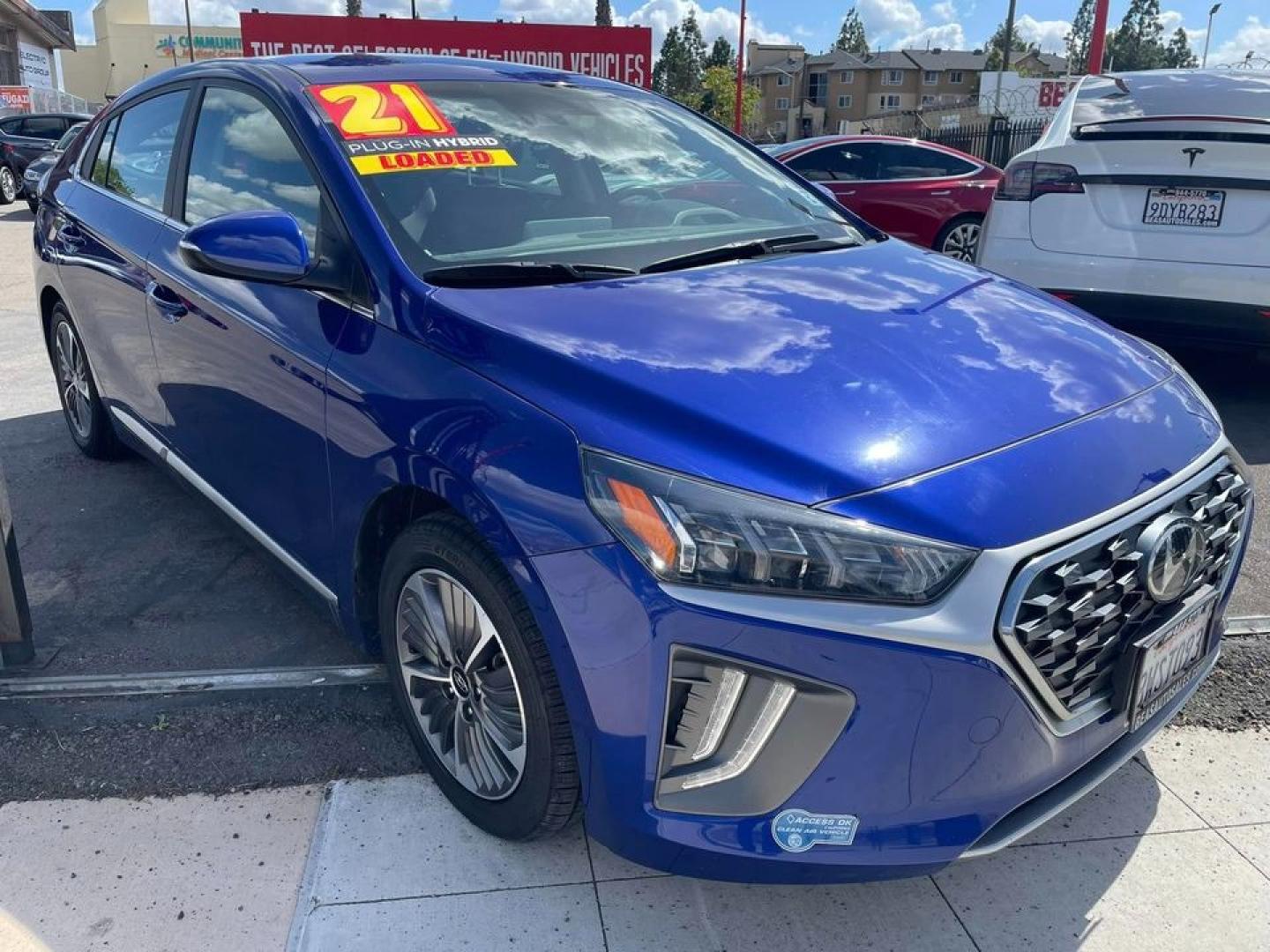 2021 BLUE /GRAY Hyundai Ioniq Plug-In Hybrid (KMHC75LD5MU) , located at 744 E Miner Ave, Stockton, CA, 95202, (209) 944-5770, 37.956863, -121.282082 - Photo#0